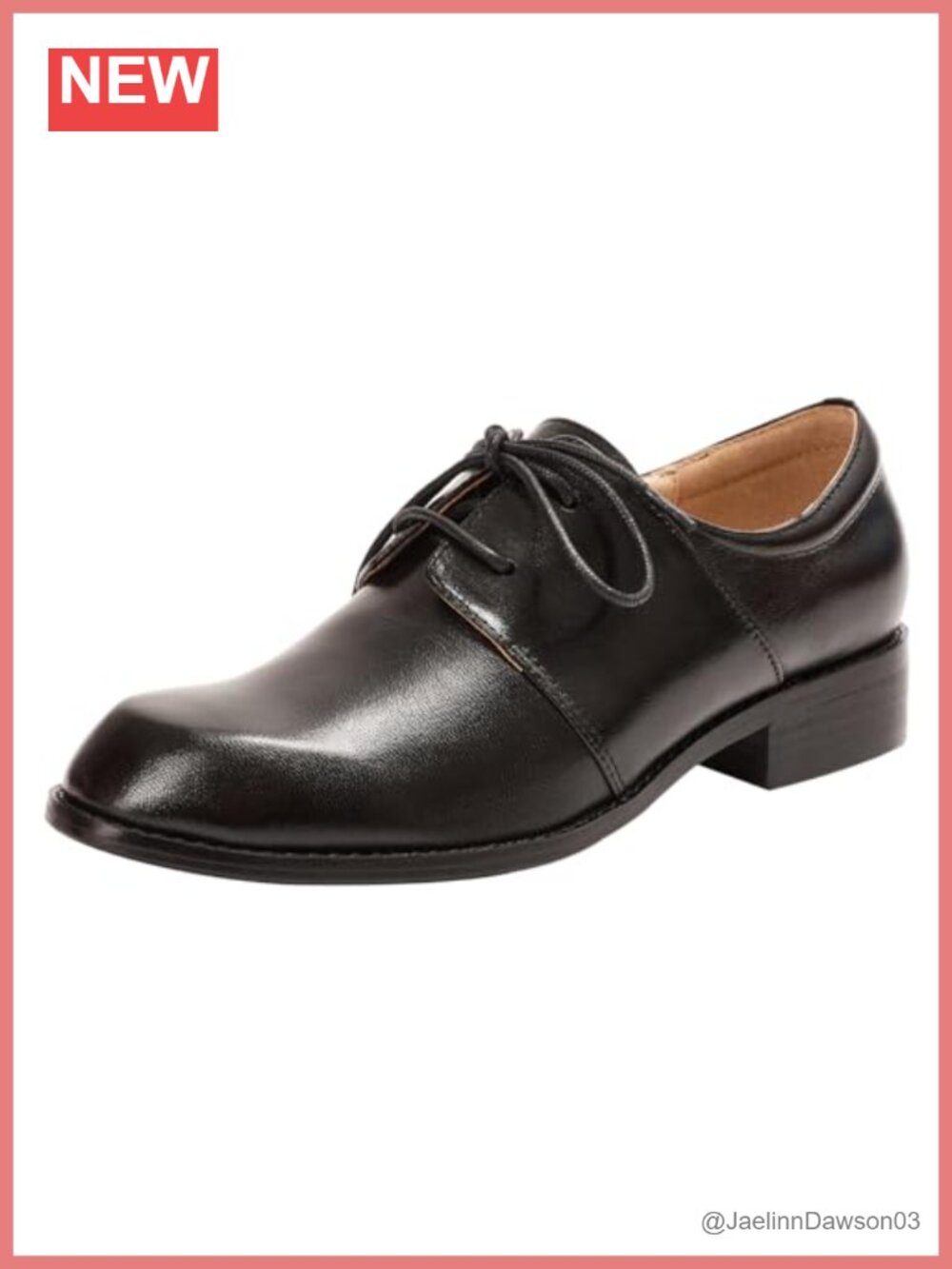 Women's Sheepskin Leather Two Tone Lace Up Oxford Flats Work Shoes